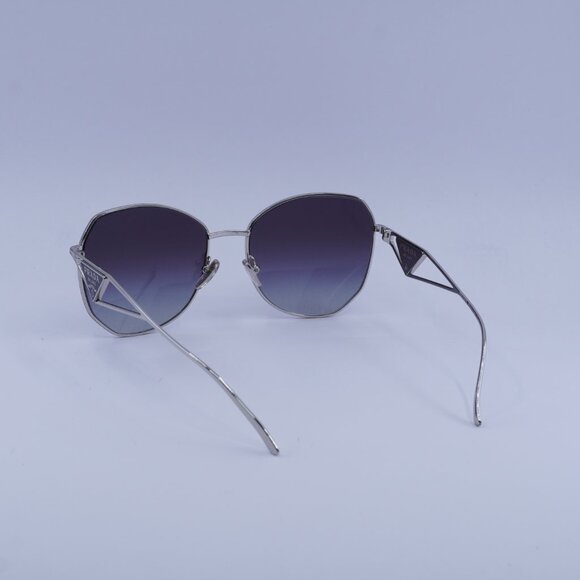 New Prada PR57YS 1BC5D1 Sunglasses - Silver Frame, Grey Gradient Lenses - Picture 6 of 11